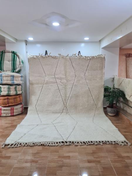 White Lahir Marokkaans handgemaakt tapijt